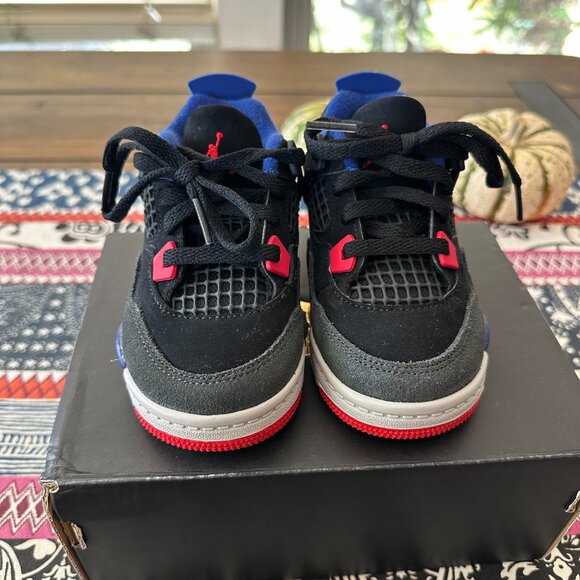 Jordan 4 Retro OG (TD) Toddler Size 7c, Black Red Blue, Brand New with Box - Picture 2 of 8
